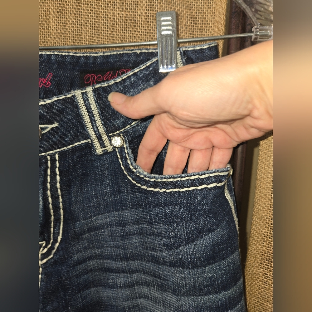 Women's Rock And Roll Cowgirl Bling Jeans 28x28 - Picture 2 of 8
